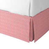 Tailored Bedskirt in Gingham - Cherry