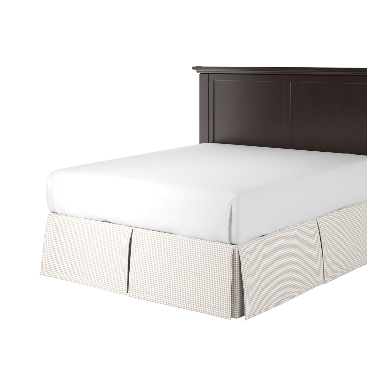 Tailored Bedskirt in Gingham - Hay