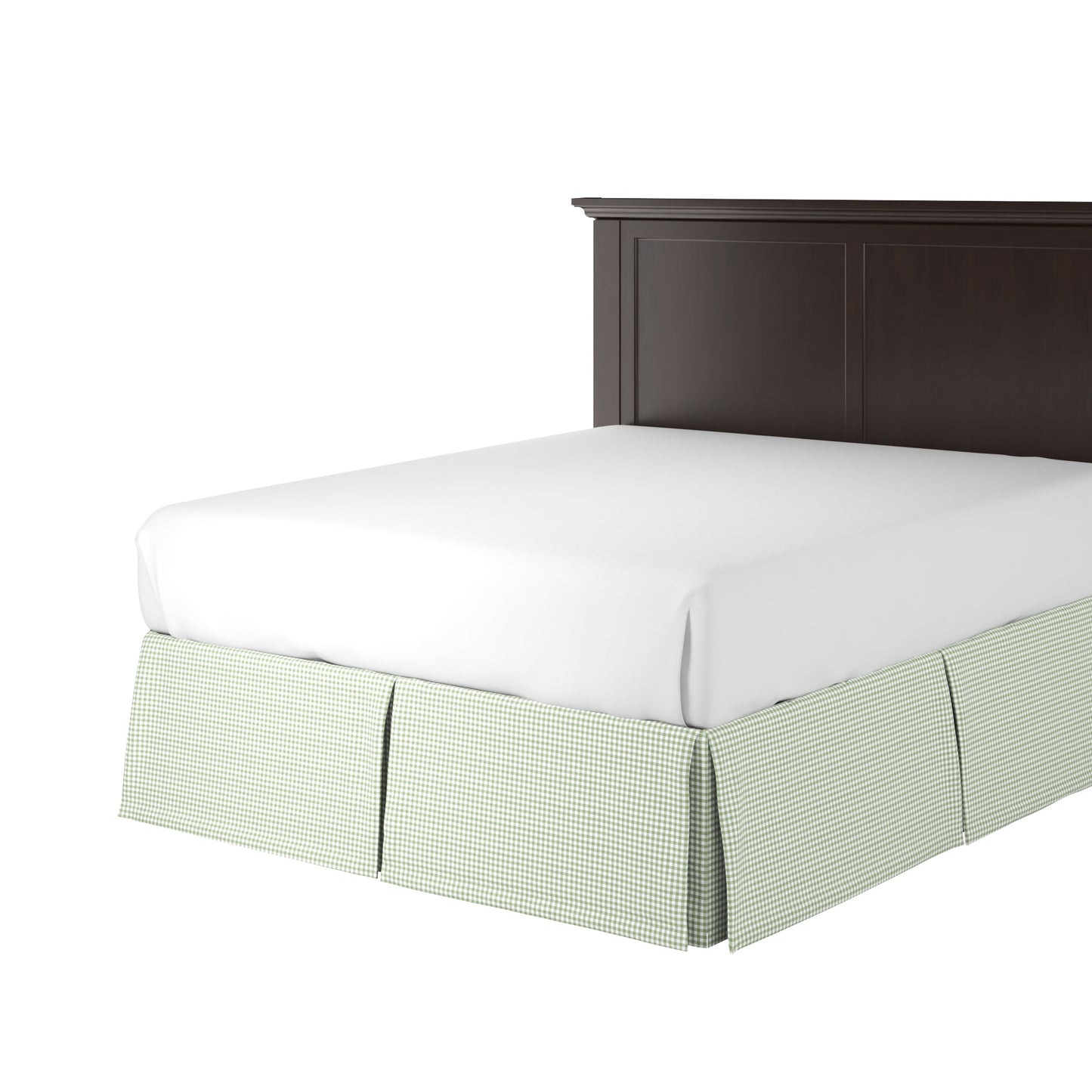 Tailored Bedskirt in Gingham - Sage