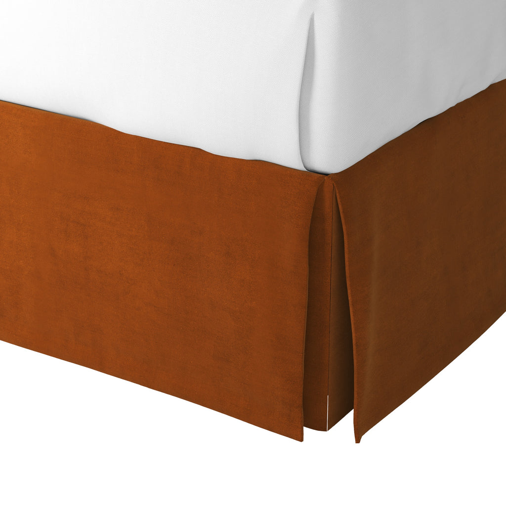 Tailored Bedskirt in Classic Velvet - Amber
