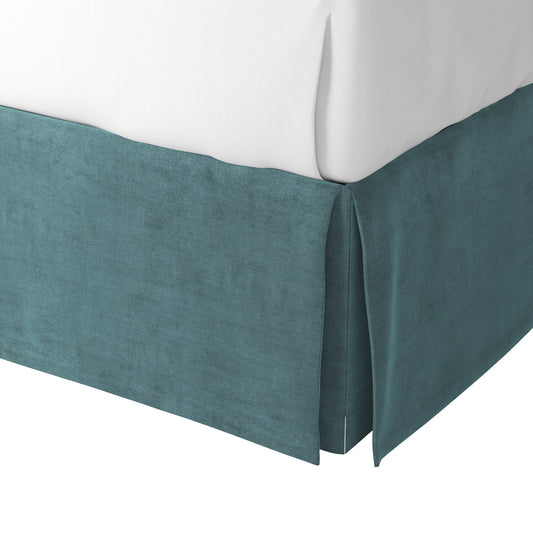 Tailored Bedskirt in Classic Velvet - Seaside