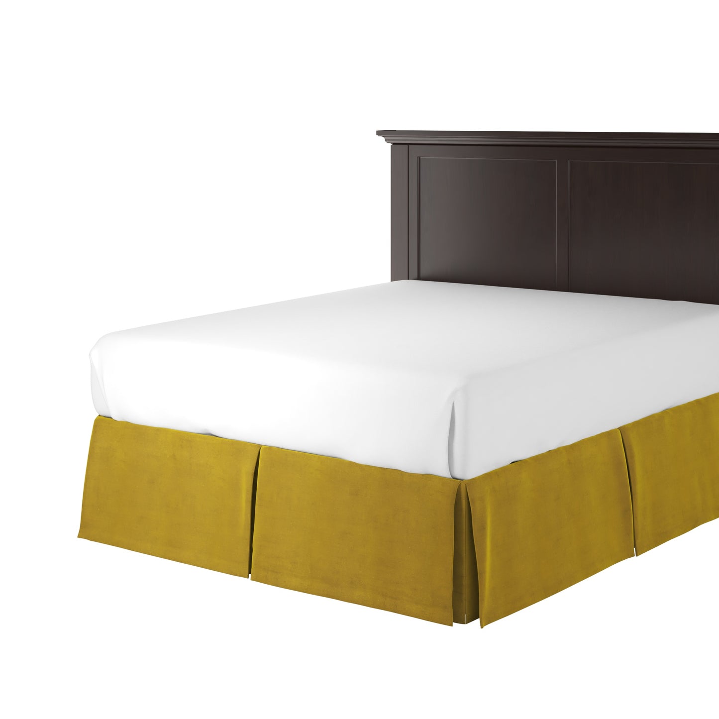 Tailored Bedskirt in Classic Velvet - Citron