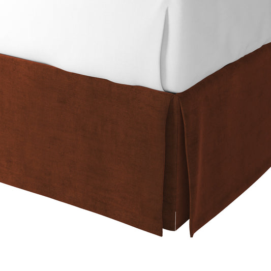 Tailored Bedskirt in Classic Velvet - Spice