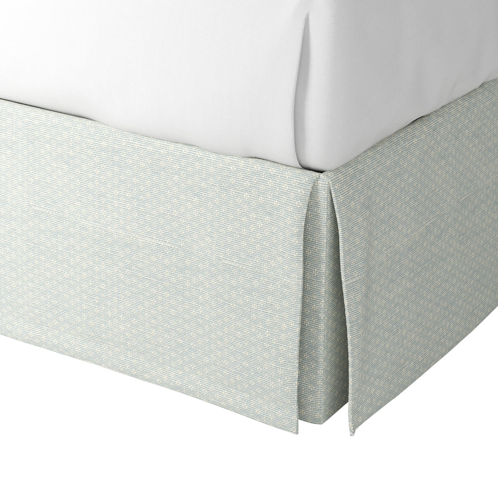 Tailored Bedskirt in Ditsy - Fresh Blue
