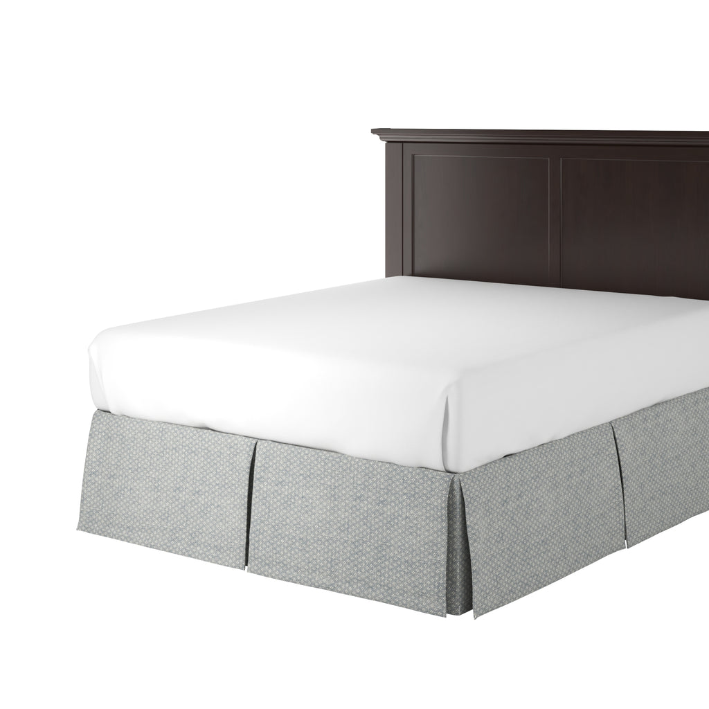 Tailored Bedskirt in Ditsy - Indigo