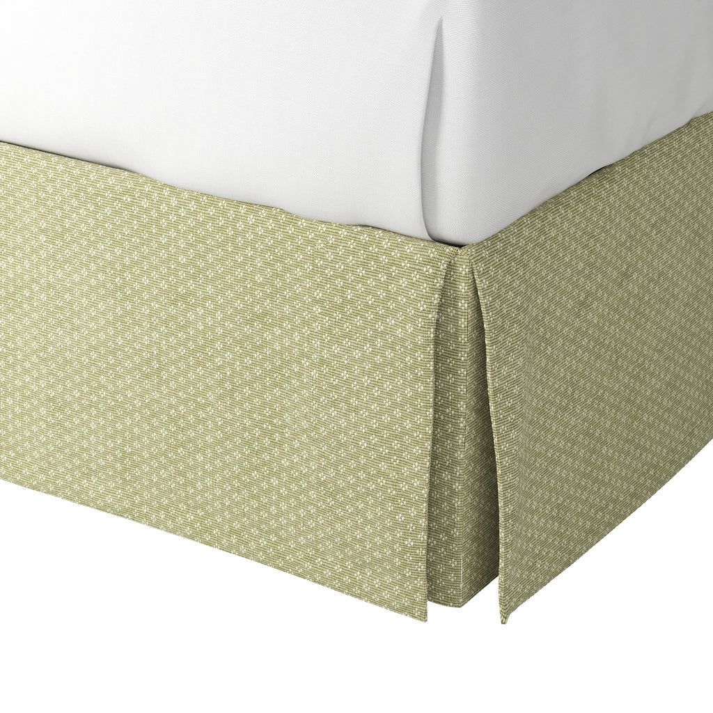 Tailored Bedskirt in Ditsy - Seaweed
