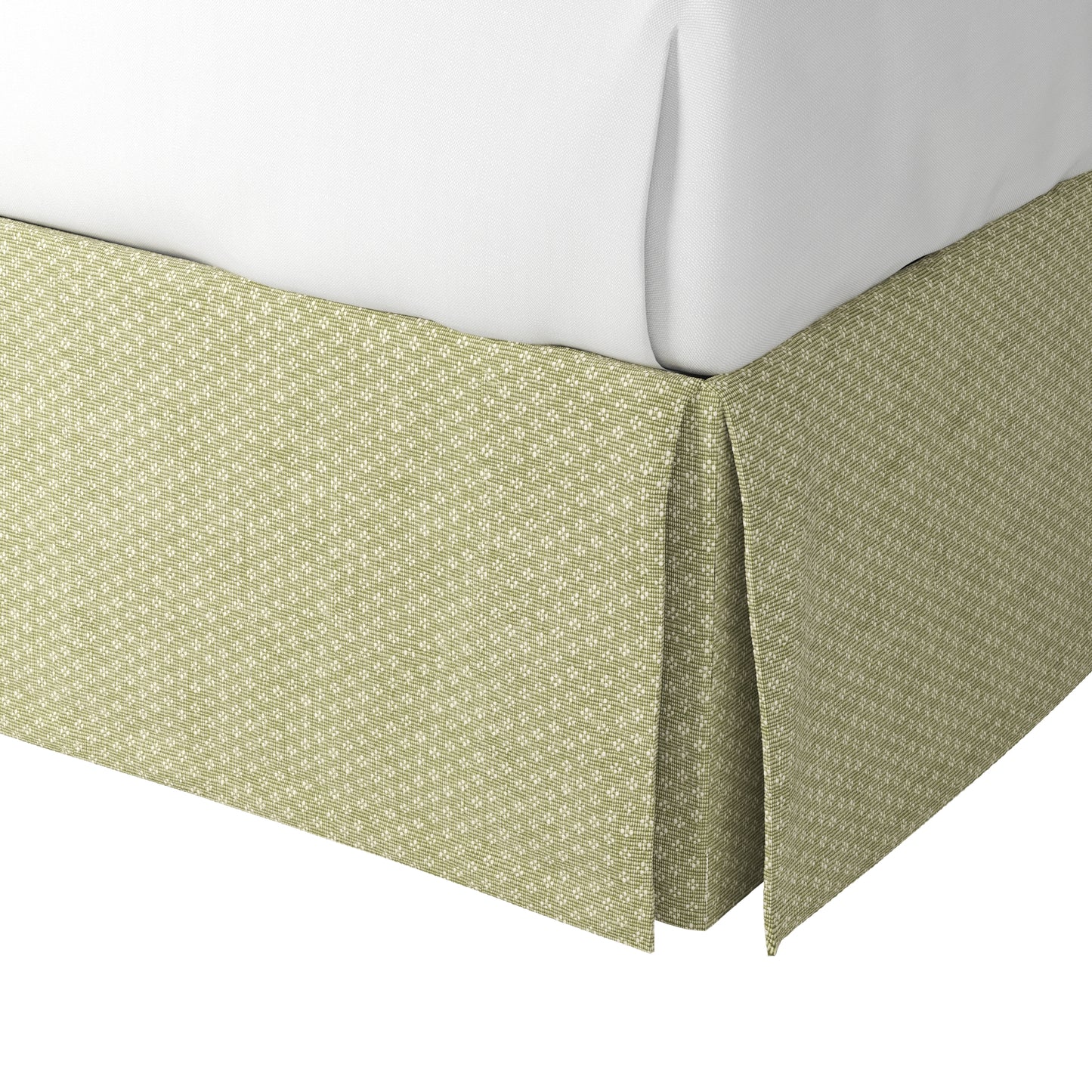 Tailored Bedskirt in Ditsy - Seaweed