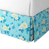 Tailored Bedskirt in Grandma's Floral - Pale Blue