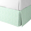 Tailored Bedskirt in Positive Print - Emerald