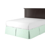 Tailored Bedskirt in Positive Print - Emerald