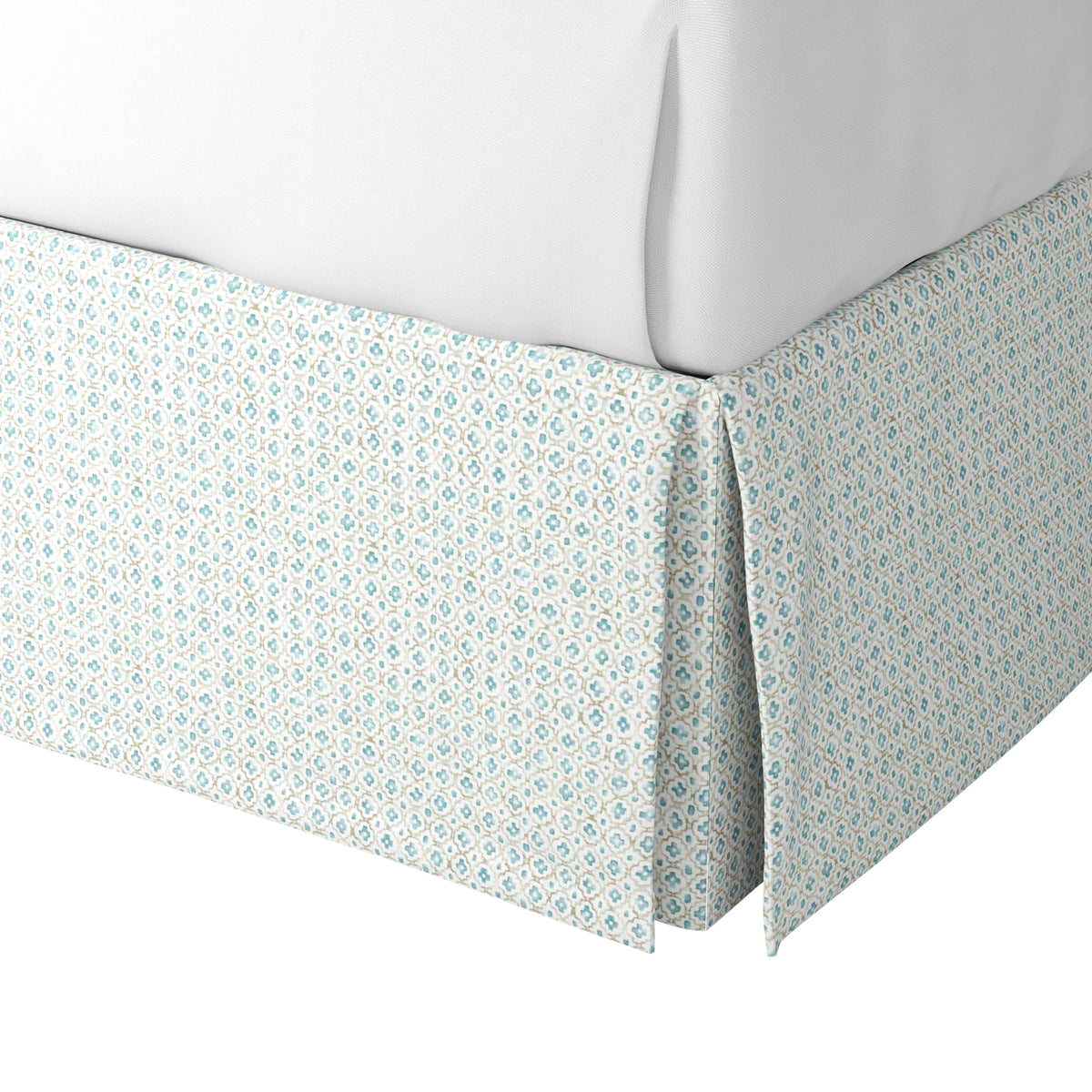 Tailored Bedskirt in Positive Print - Rain