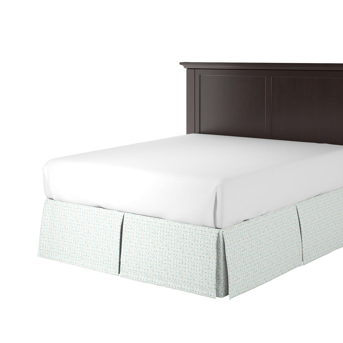 Tailored Bedskirt in Positive Print - Rain