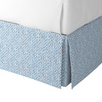 Tailored Bedskirt in Positive Print - Azure