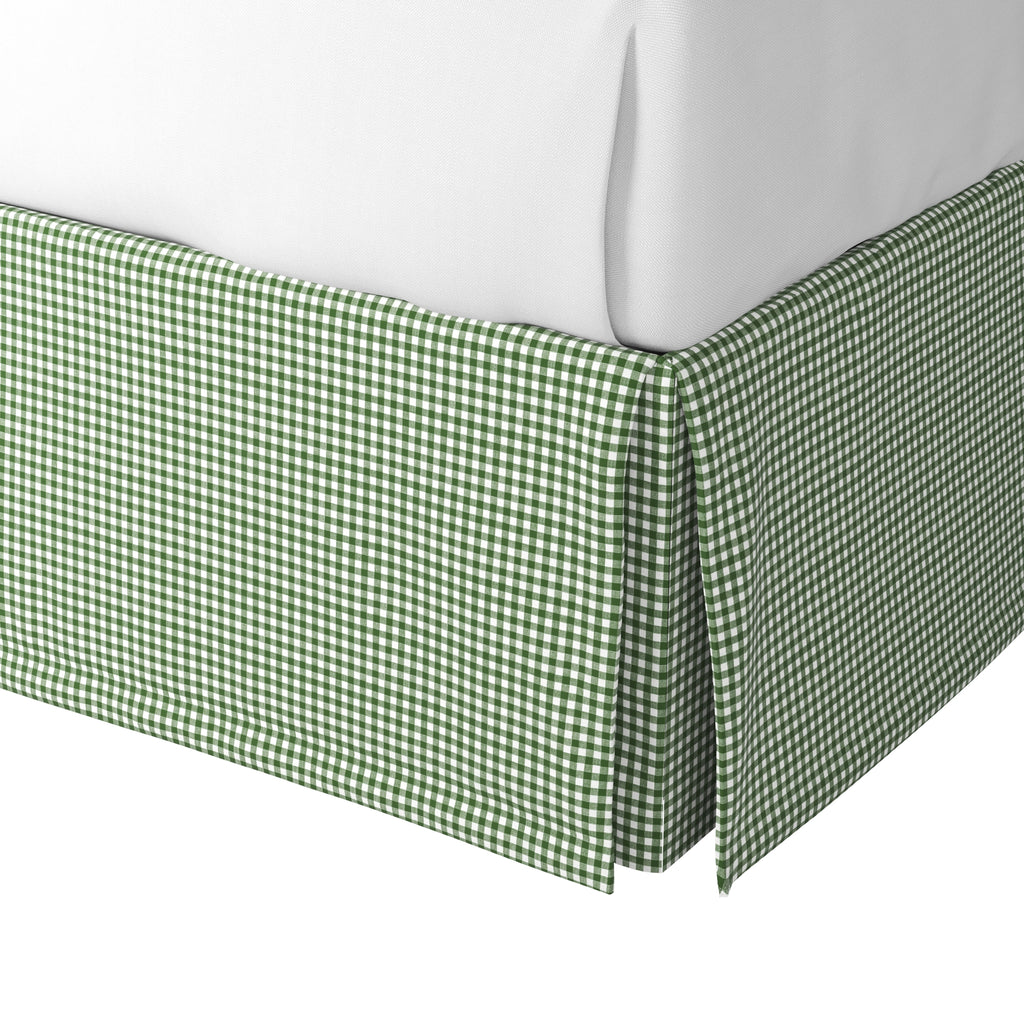 Tailored Bedskirt in Gingham - Fir