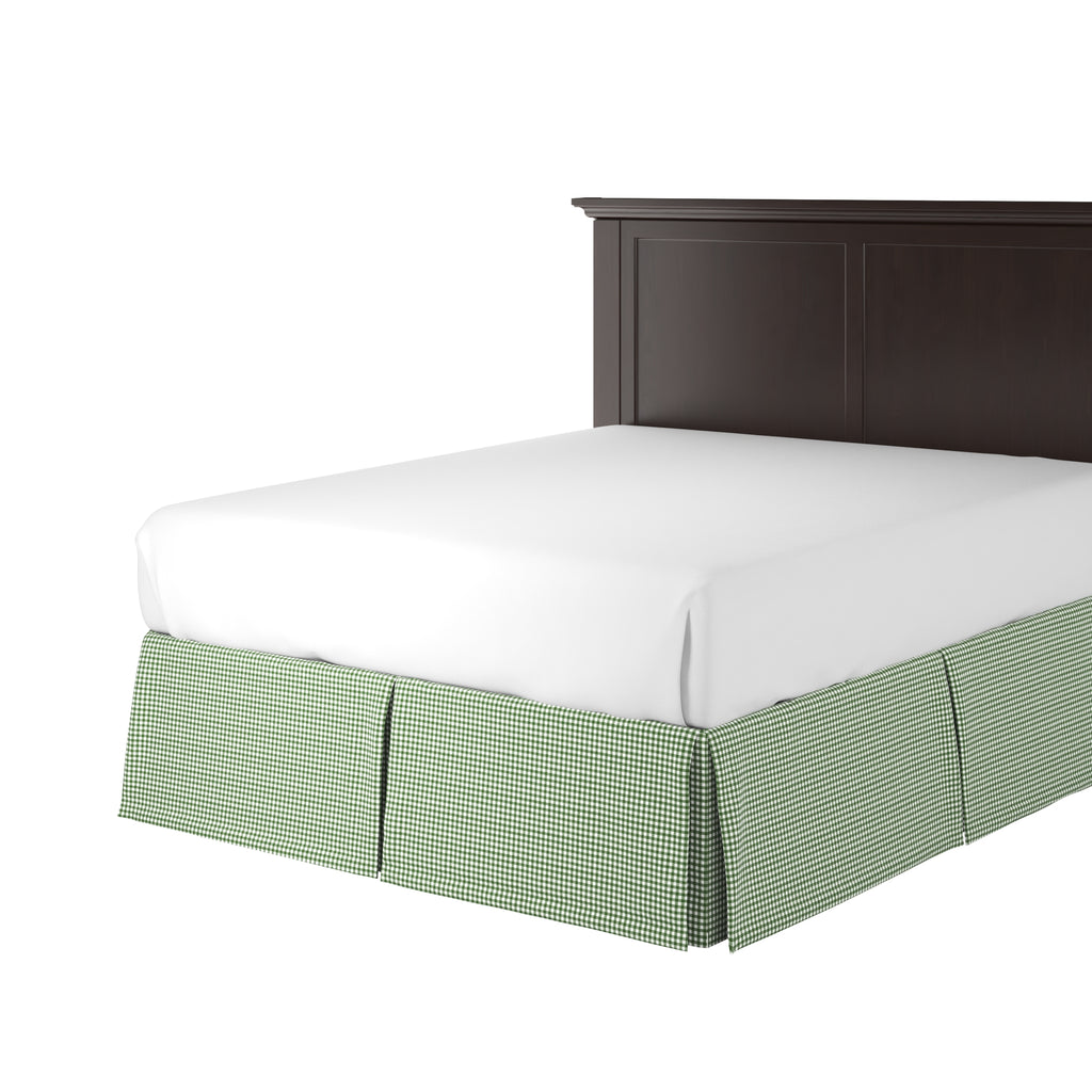 Tailored Bedskirt in Gingham - Fir