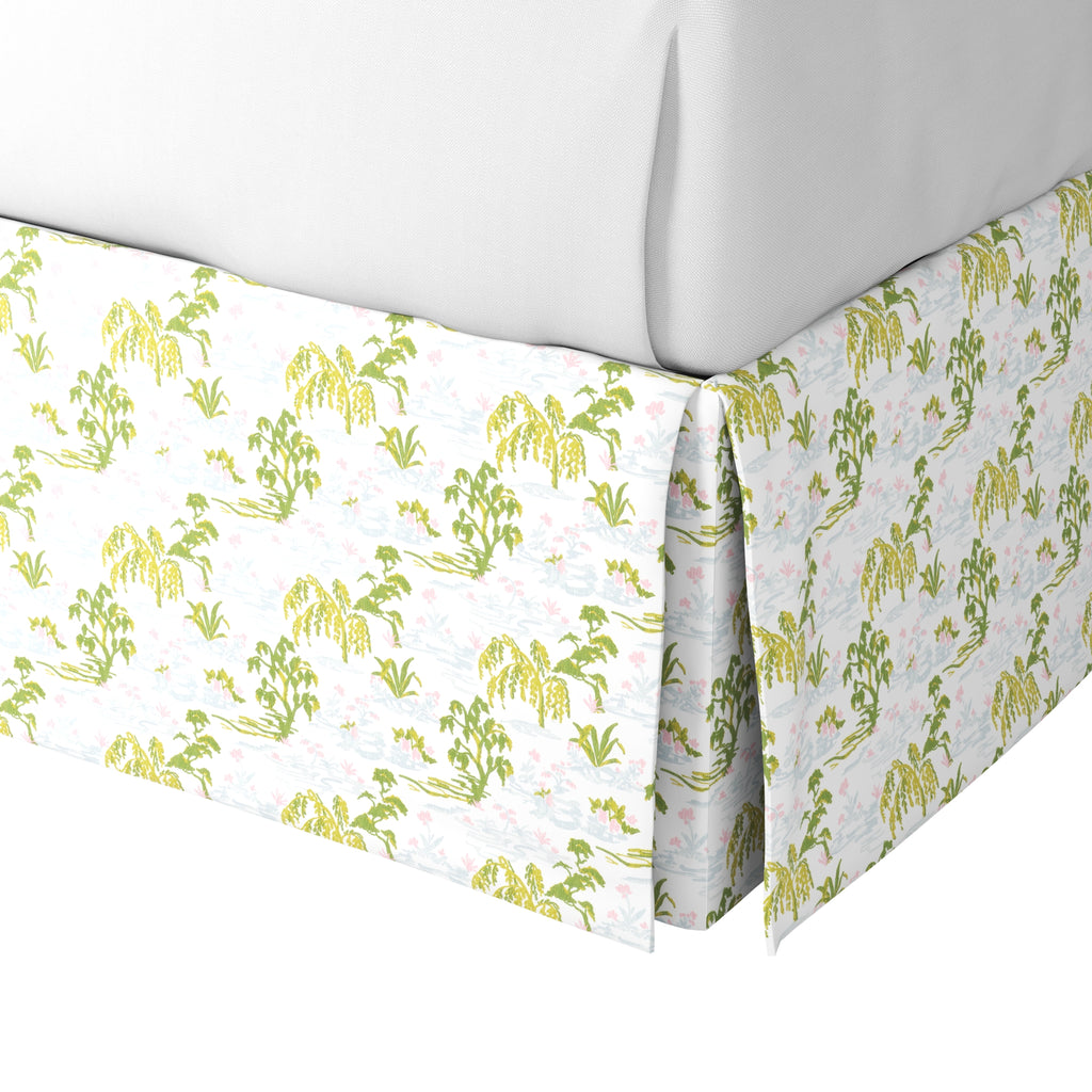 Tailored Bedskirt in Meadow - Willow