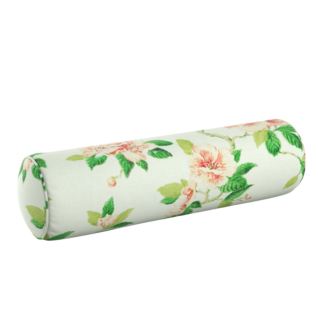 Bolster Pillow in Grandma's Floral - Coral
