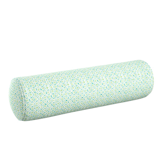 Bolster Pillow in Positive Print - Emerald