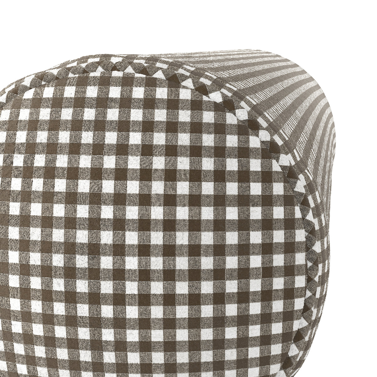 Bolster Pillow in Gingham - Chestnut