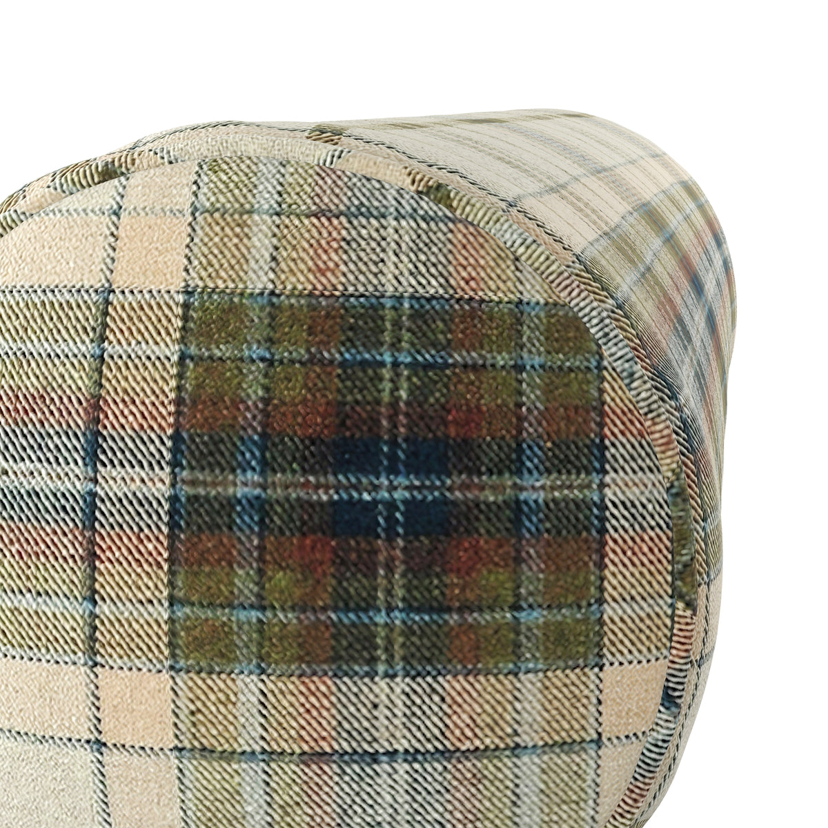 Bolster Pillow in Tartan - Cappuccino