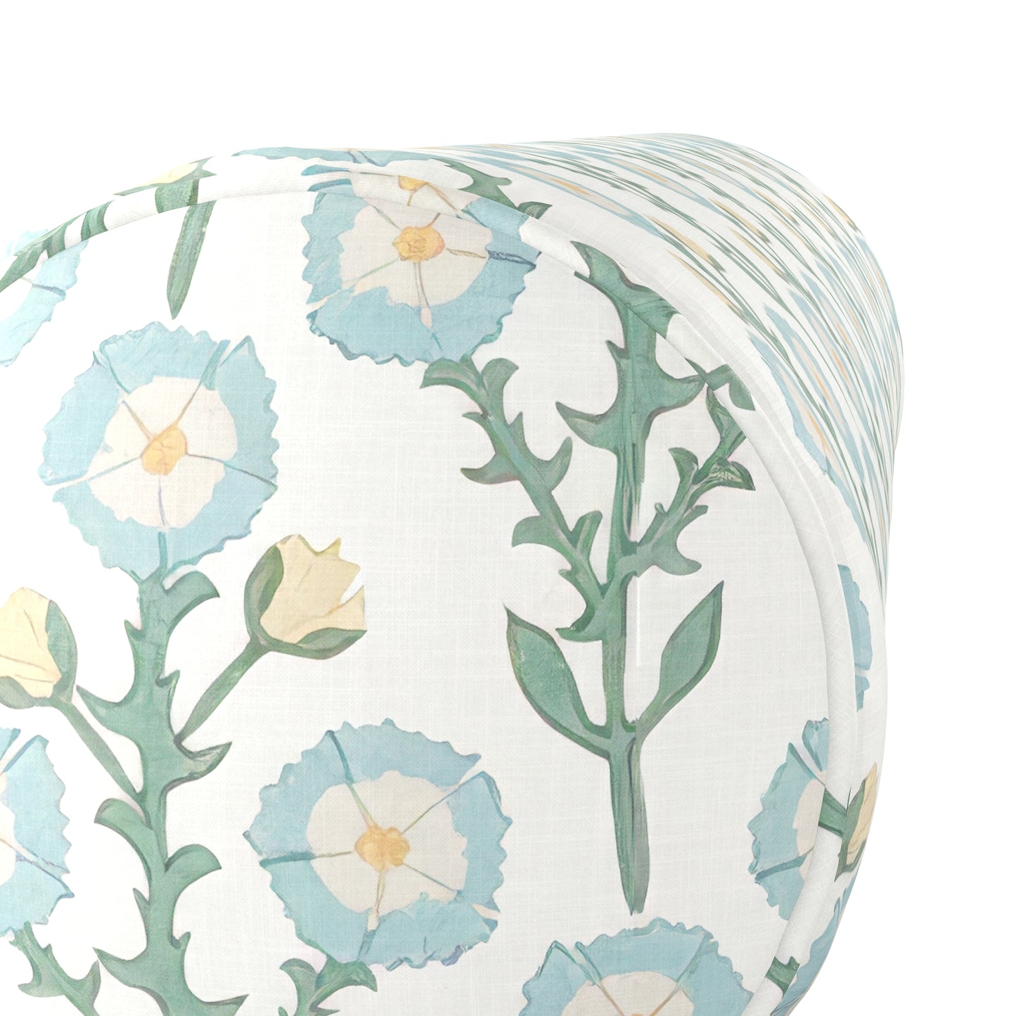 Bolster Pillow in Cottage Flowers - Cool Blue
