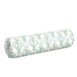 Bolster Pillow in Cottage Flowers - Cool Blue