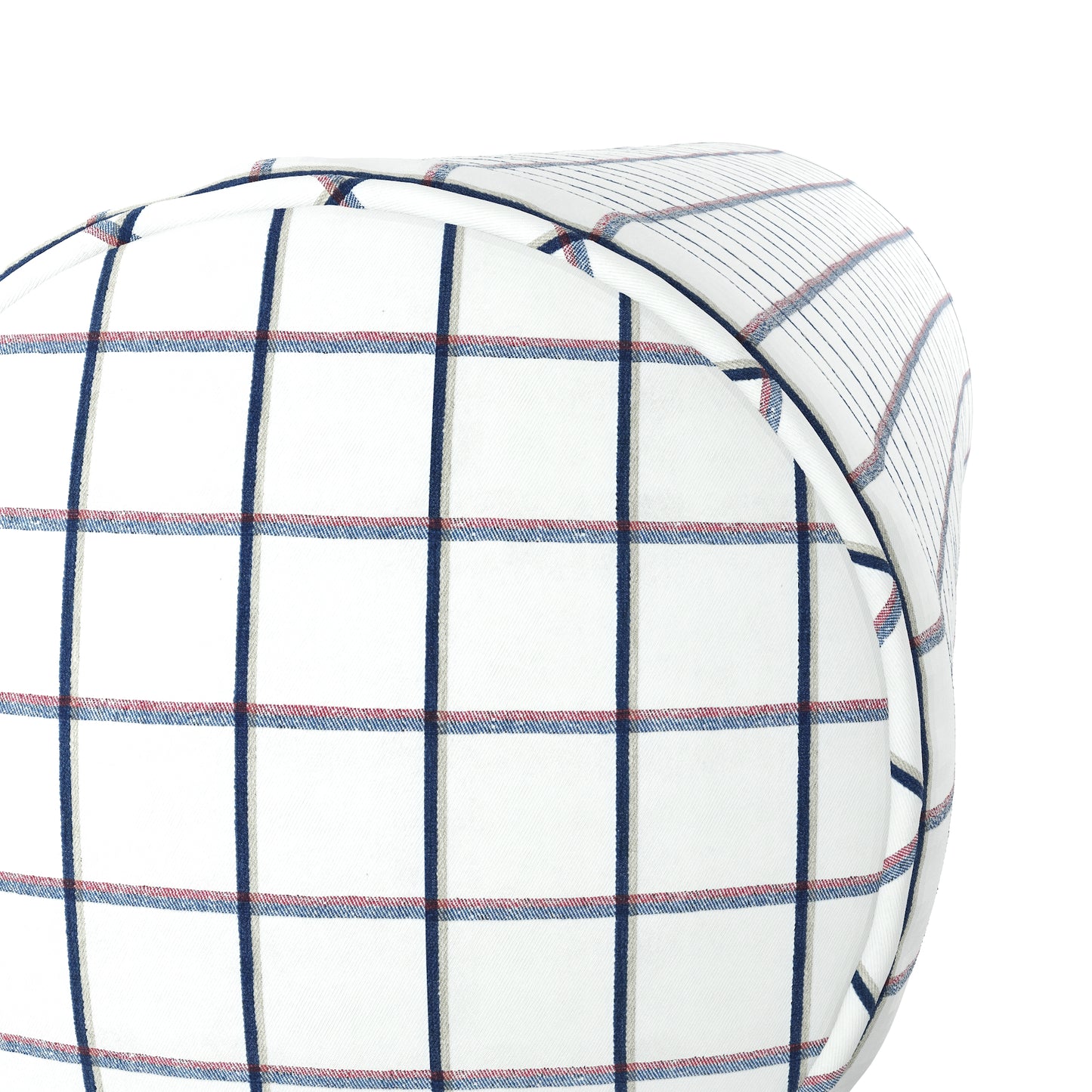 Bolster Pillow in Check With Me - White