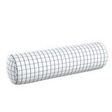 Bolster Pillow in Check With Me - White