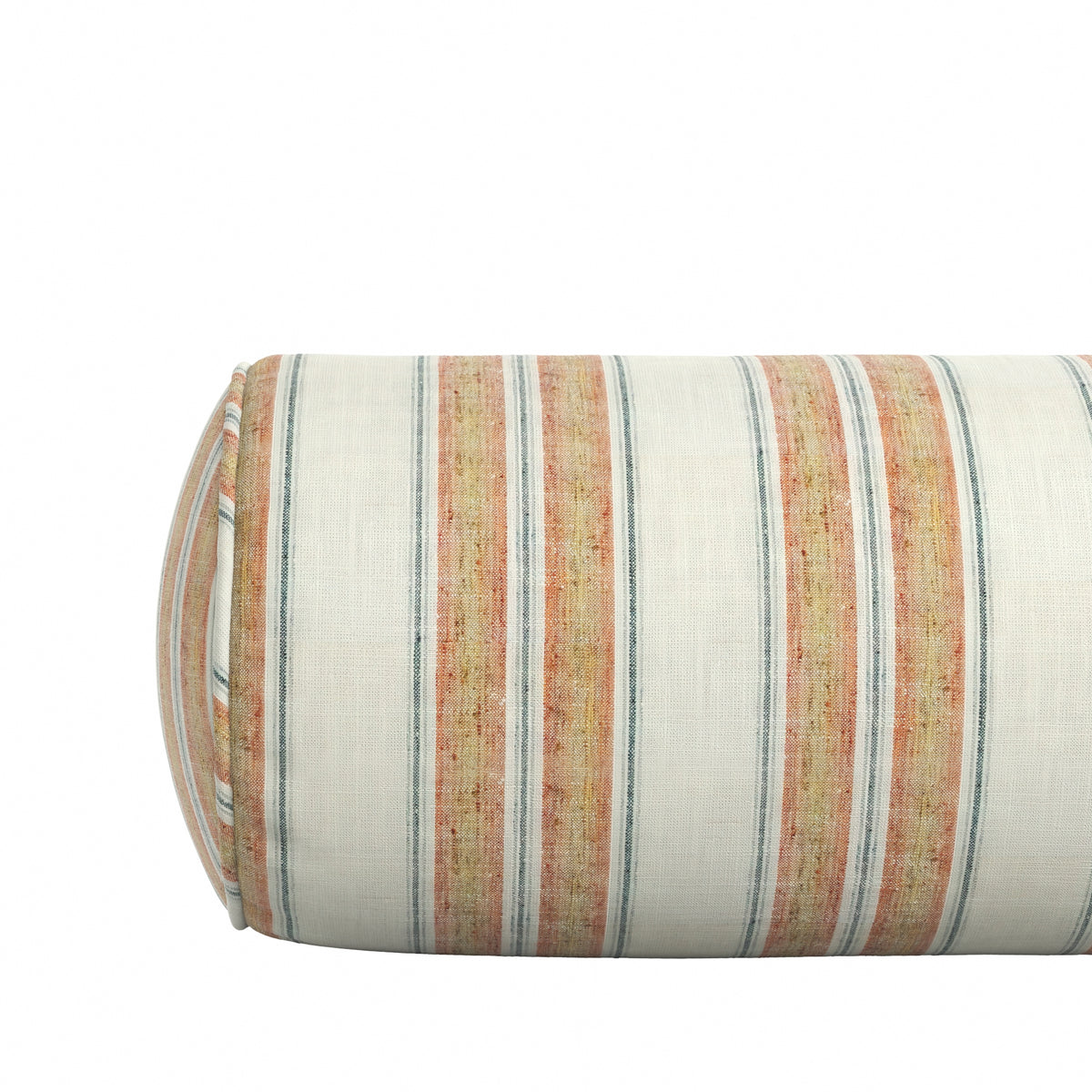 Bolster Pillow in French Laundry Stripe - Apricot