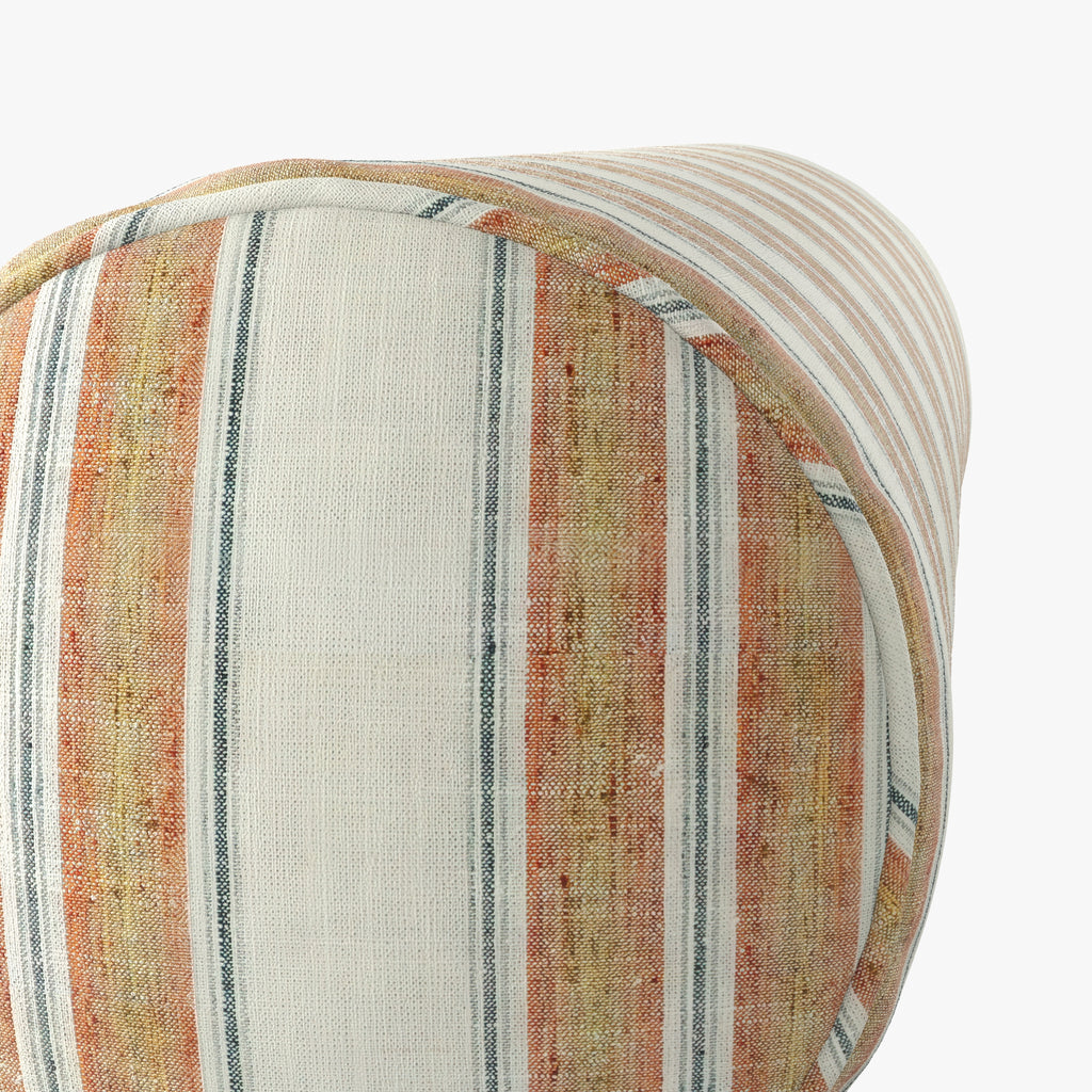 Bolster Pillow in French Laundry Stripe - Apricot