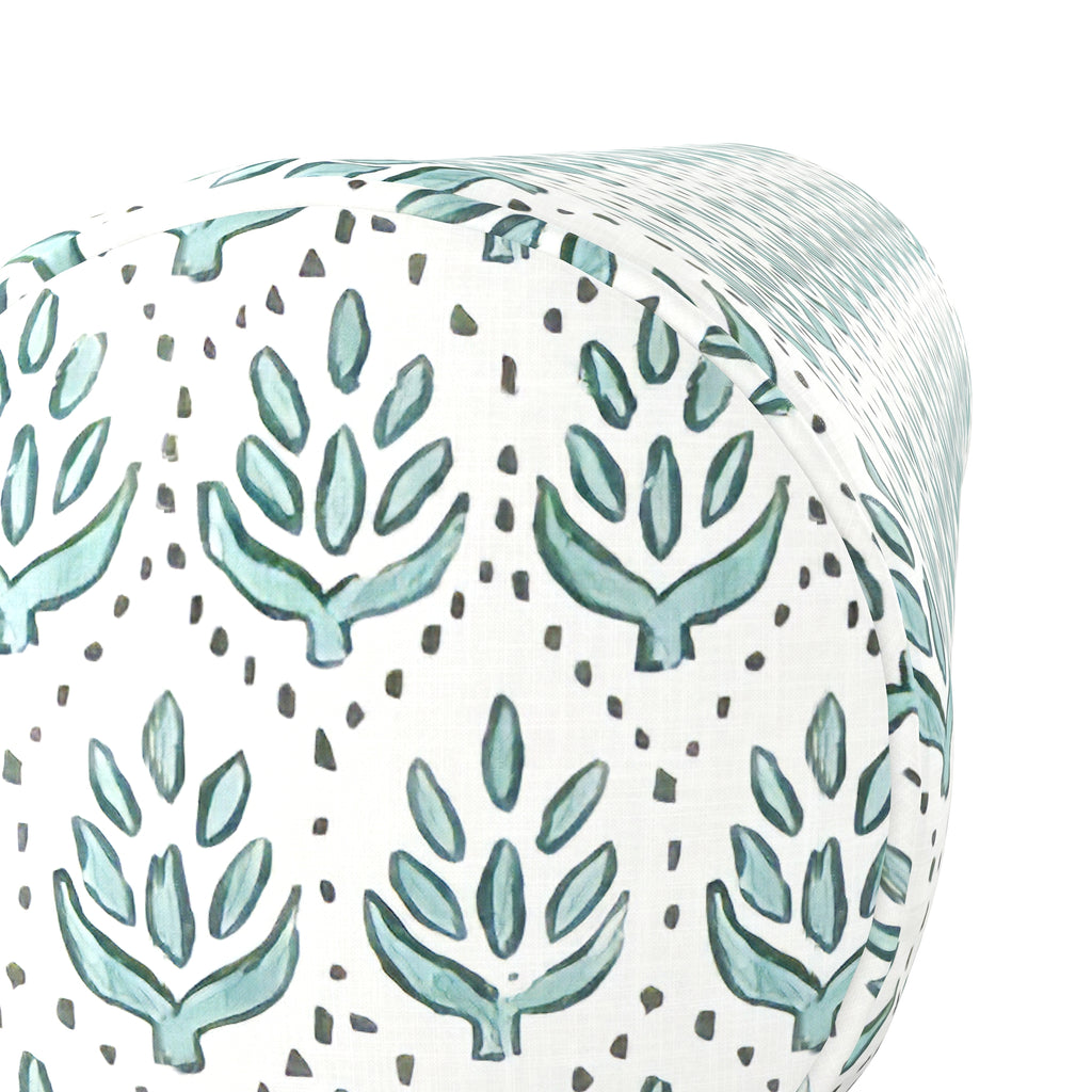 Bolster Pillow in Leaf Me Alone - Minty Blue