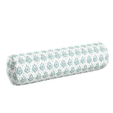 Bolster Pillow in Leaf Me Alone - Minty Blue