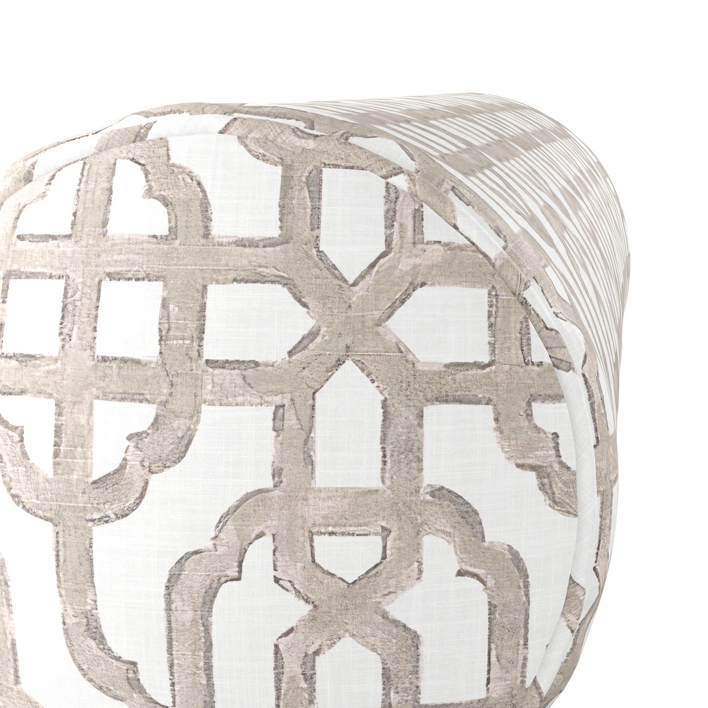 Bolster Pillow in Trellis Like It Is - Beige