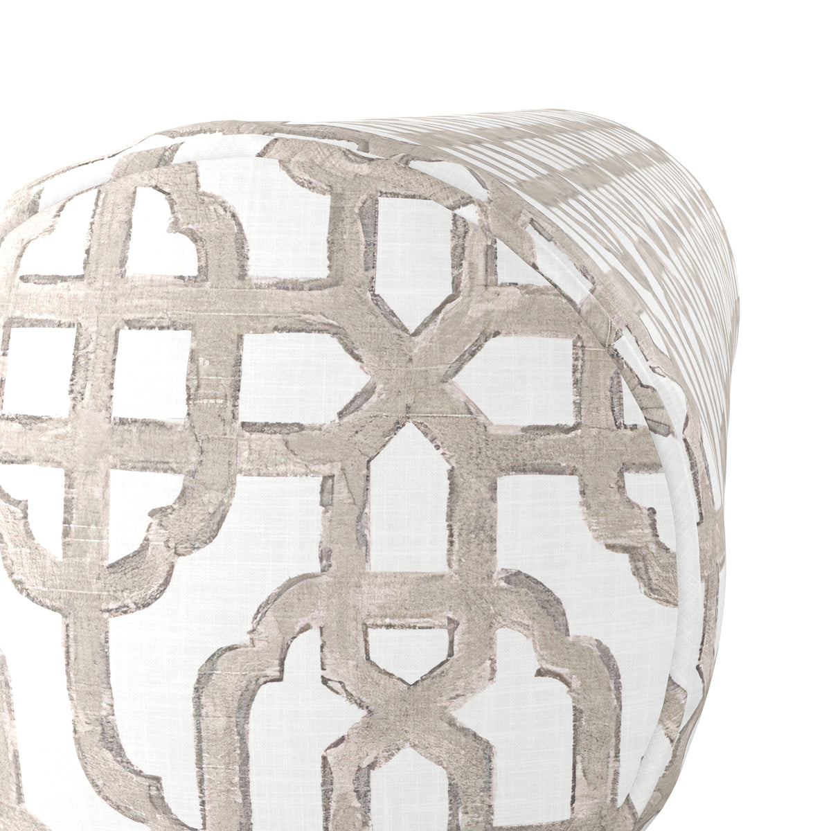 Bolster Pillow in Trellis Like It Is - Beige