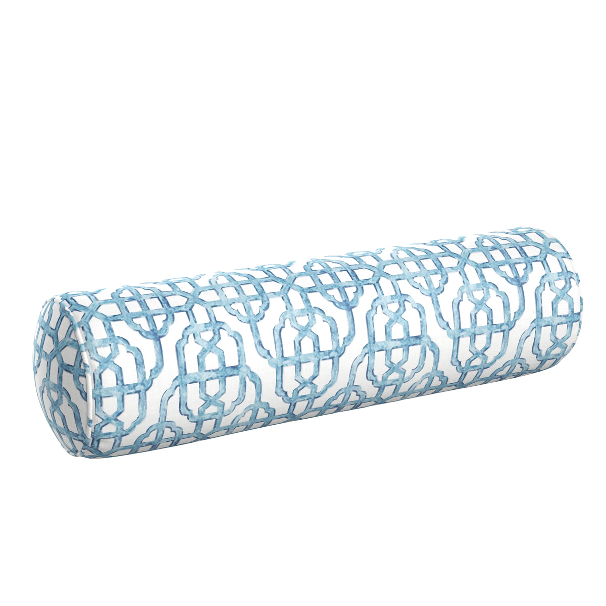 Bolster Pillow in Trellis Like It Is - Waves