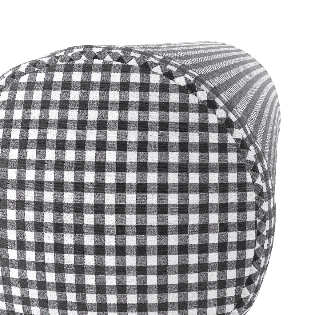 Bolster Pillow in Gingham - Black