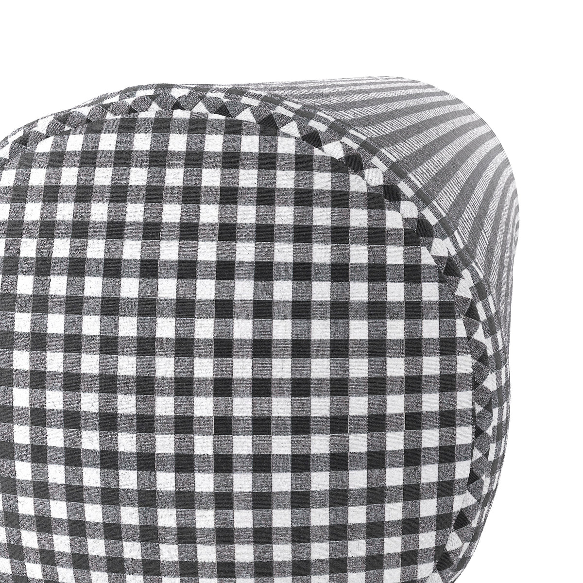 Bolster Pillow in Gingham - Black