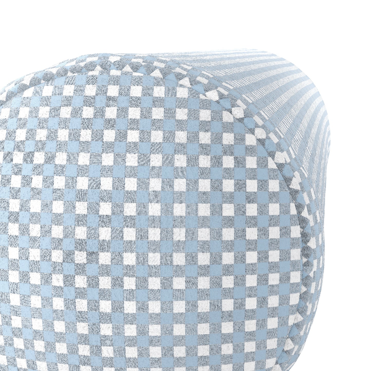 Bolster Pillow in Gingham - Blue Jean