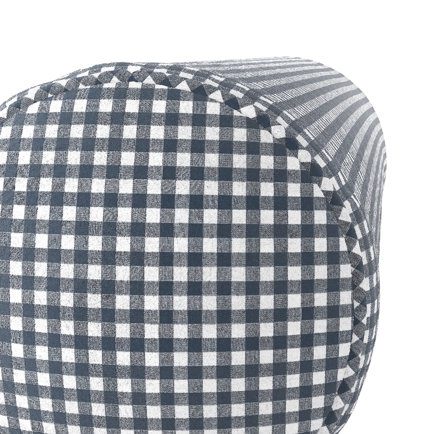 Bolster Pillow in Gingham - Navy