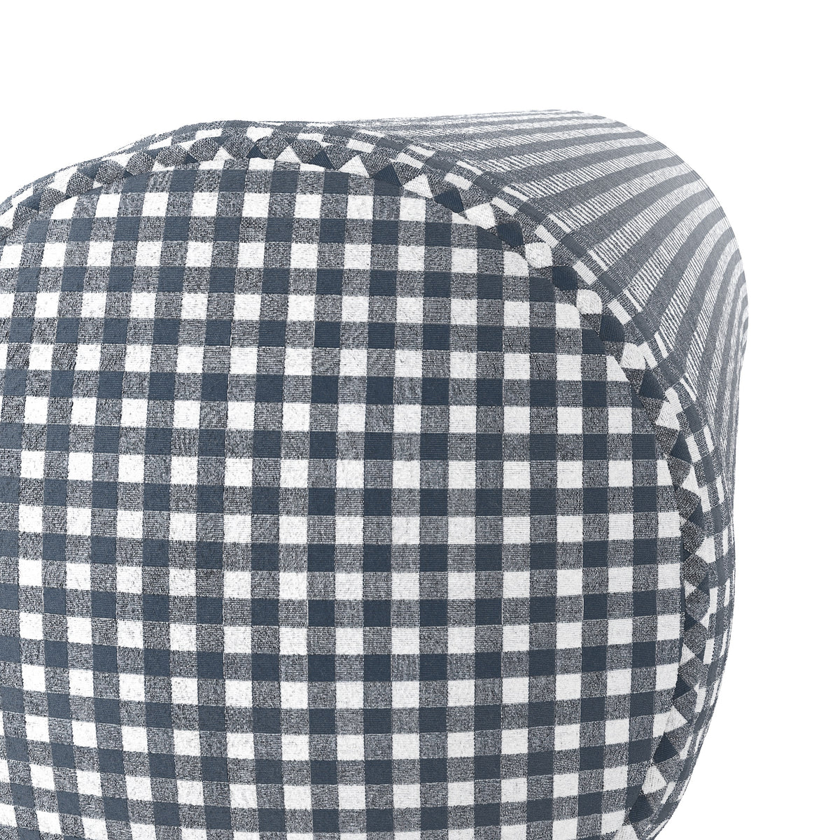 Bolster Pillow in Gingham - Navy