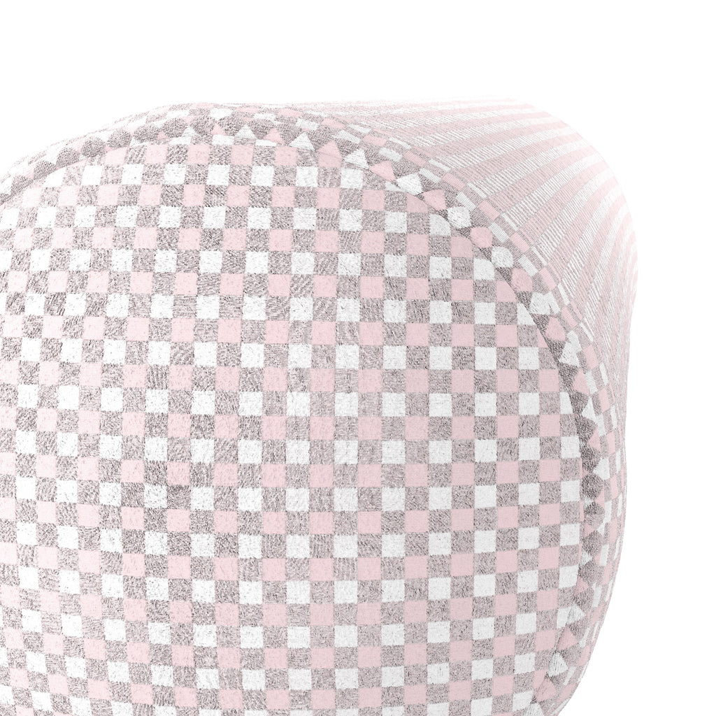 Bolster Pillow in Gingham - Light Pink