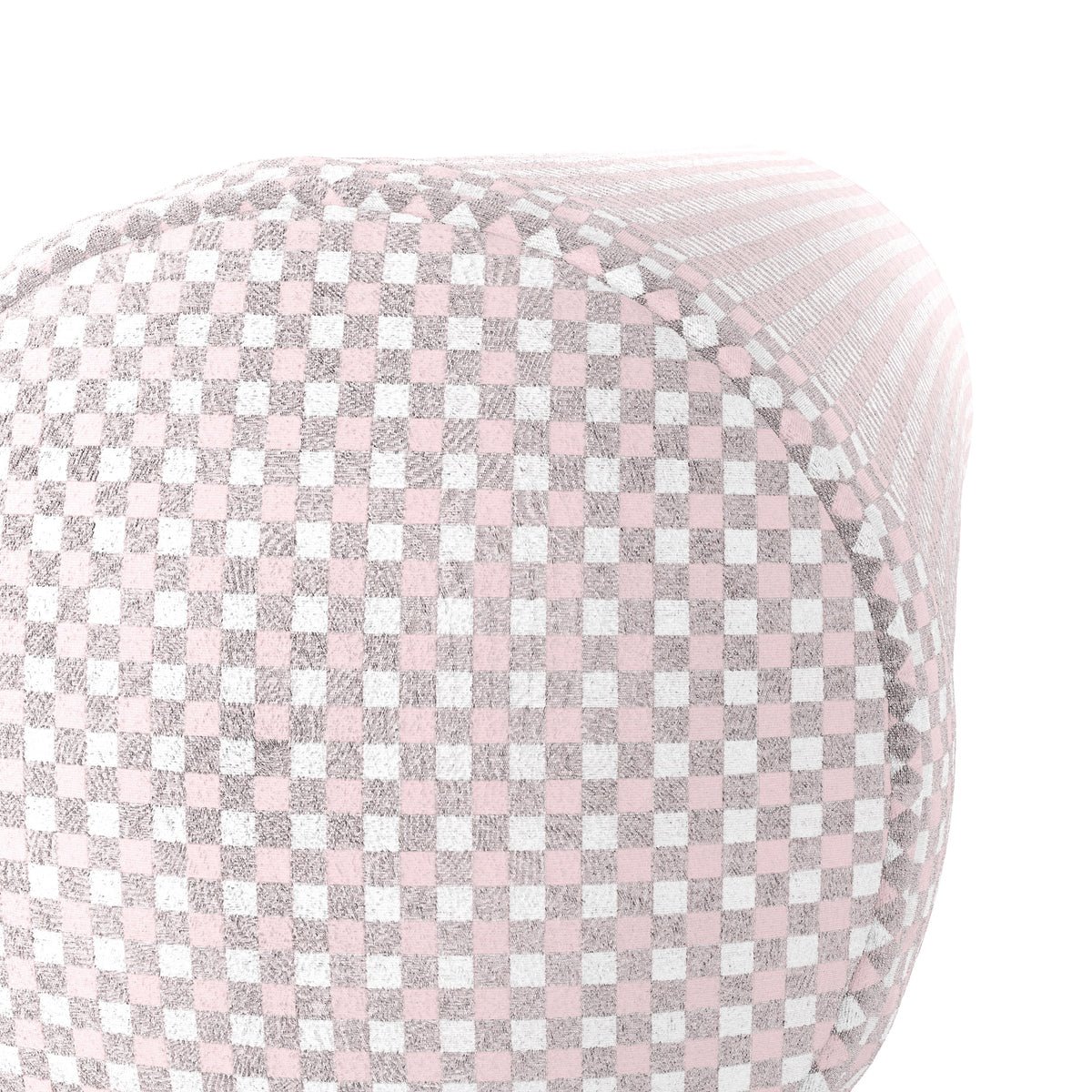 Bolster Pillow in Gingham - Light Pink