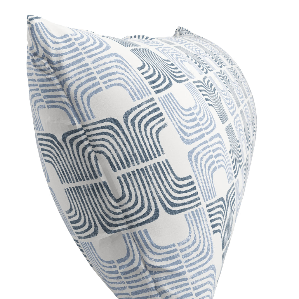Large Lumbar Pillow in Groovy - Denim