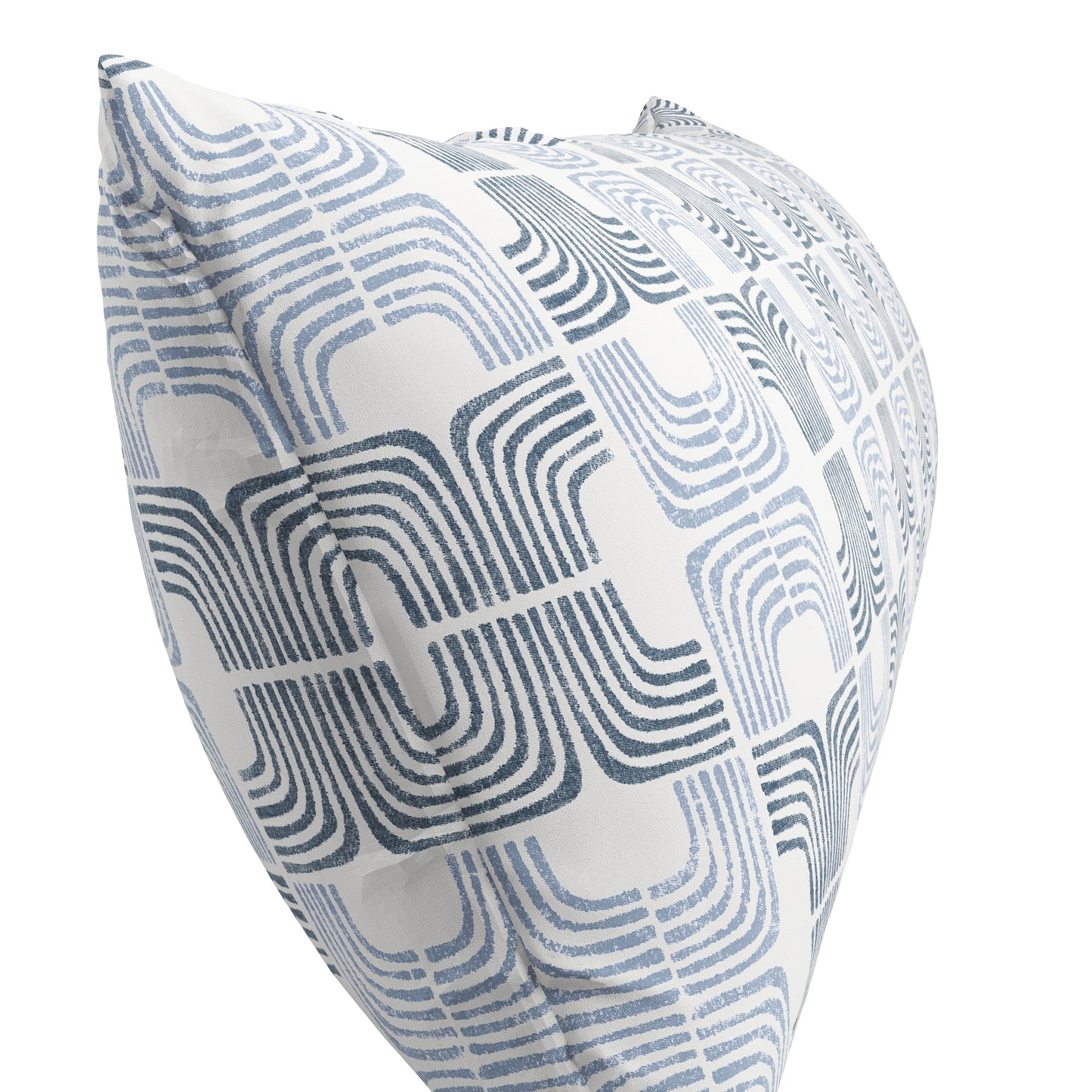 Large Lumbar Pillow in Groovy - Denim