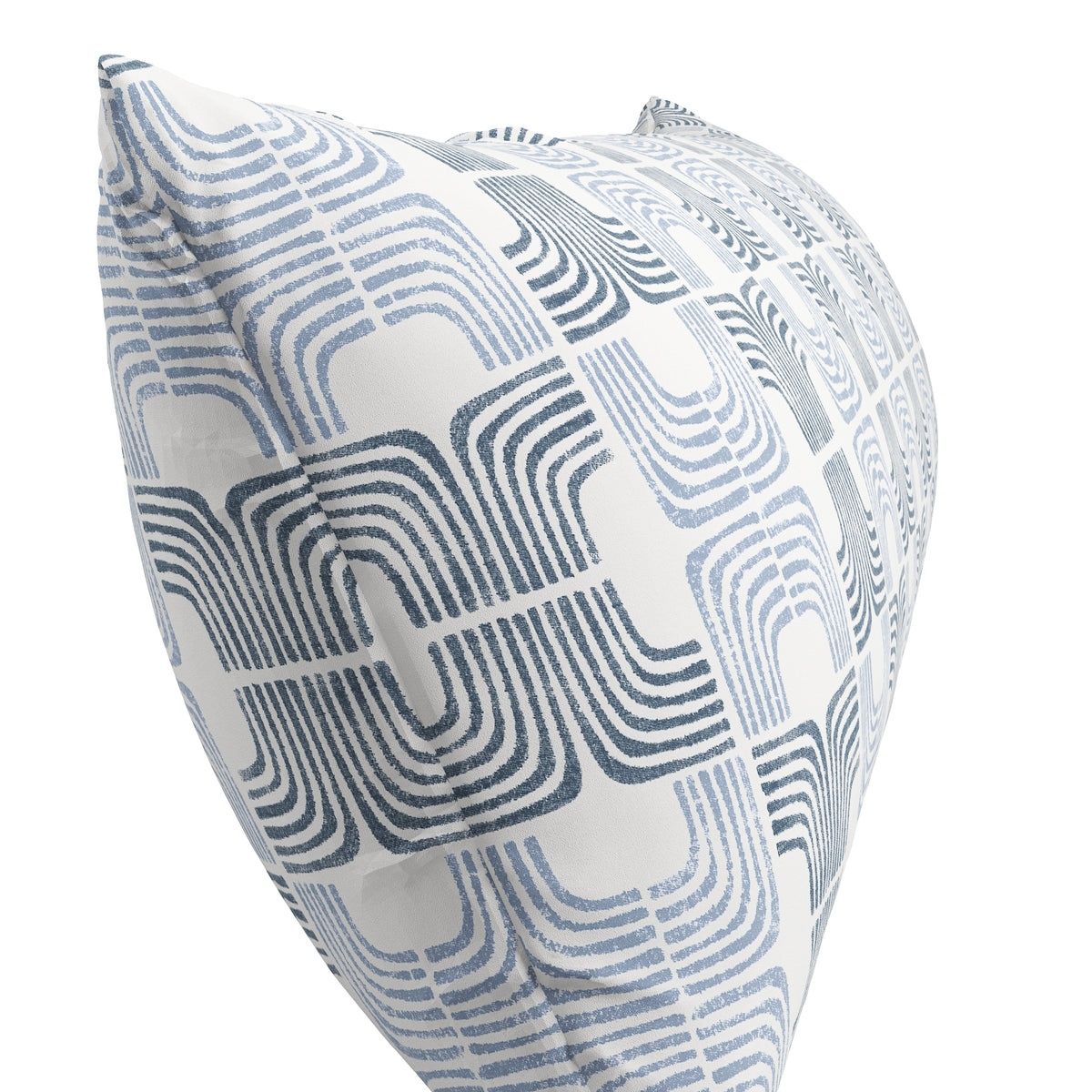 Large Lumbar Pillow in Groovy - Denim
