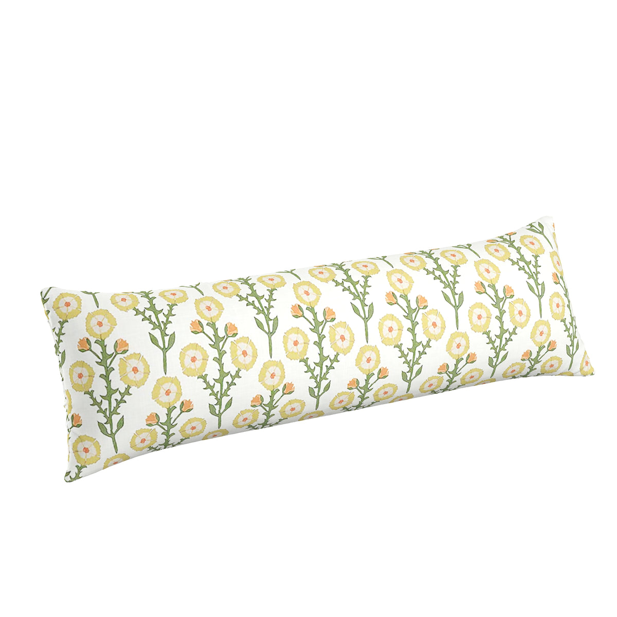 Large Lumbar Pillow in Cottage Flowers - Sunbeam