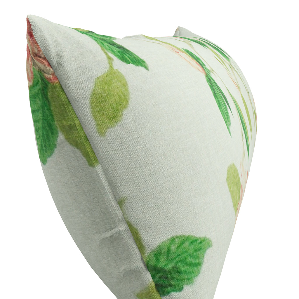 Large Lumbar Pillow in Grandma's Floral - Coral