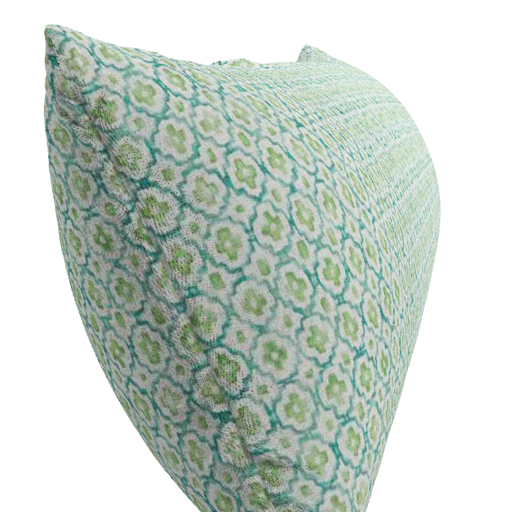 Large Lumbar Pillow in Positive Print - Emerald