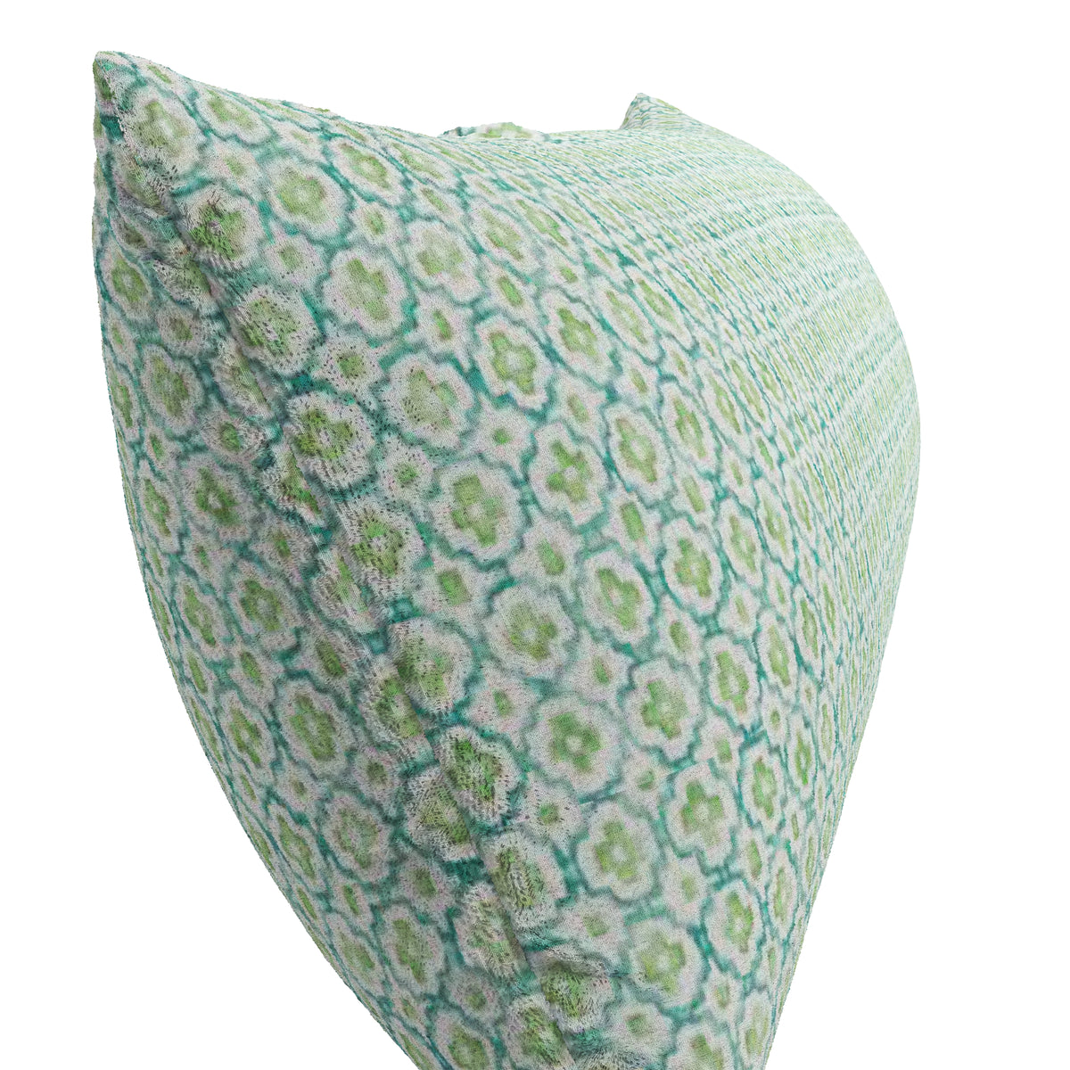 Large Lumbar Pillow in Positive Print - Emerald