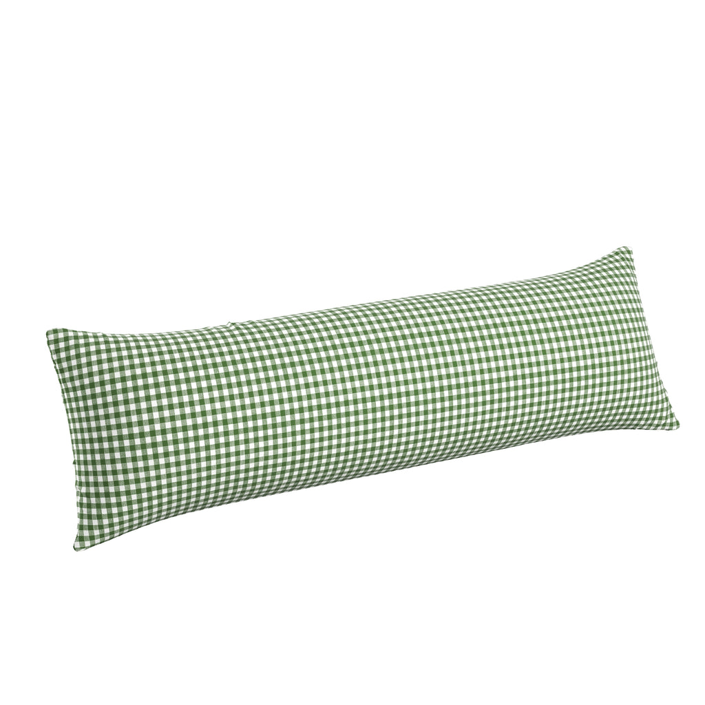 Large Lumbar Pillow in Gingham - Fir
